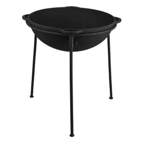 Cazan din fonta cu trepied si capac tigaie 15 jpg