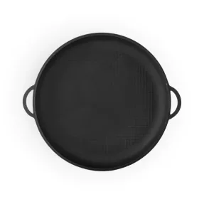 Cazan din fonta cu trepied si capac tigaie 18 jpg