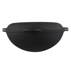 Cazan din fonta cu trepied si capac tigaie 3 jpg