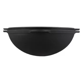 Cazan din fonta cu trepied si capac tigaie 5 jpg