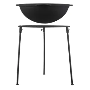 Cazan din fonta cu trepied si capac tigaie 7 jpg