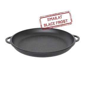 Tigaie/capac din fontă 34cm emailată mat Black Frost