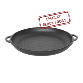 Tigaie/capac din fontă 34cm emailată mat Black Frost