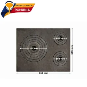 plita mare 3 ochiuri plus 640 x 475 mm 250837