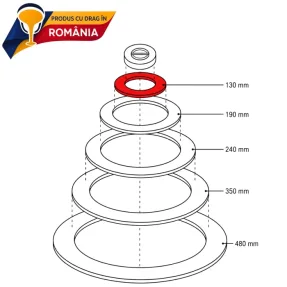 CERC DIN FONTĂ PENTRU PLITĂ Ø 130 mm 5 cerc din fonta pentru plita o 130 mm 273347