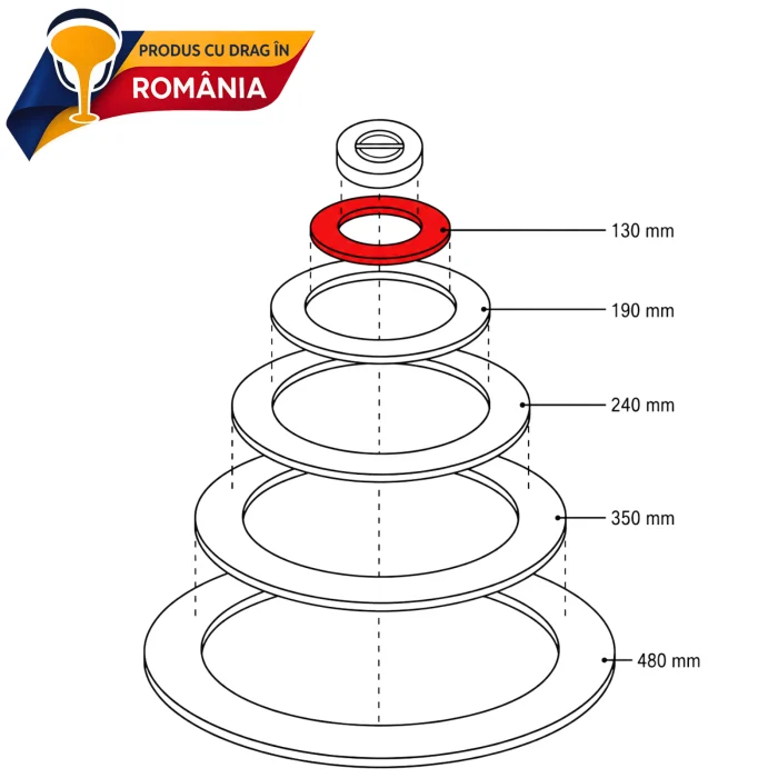 CERC DIN FONTĂ PENTRU PLITĂ Ø 130 mm 4 CERC DIN FONTĂ PENTRU PLITĂ Ø 130 mm - imagine 2