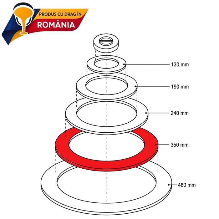 CERC DIN FONTĂ PENTRU PLITĂ Ø 350 mm 4 CERC DIN FONTĂ PENTRU PLITĂ Ø 350 mm - imagine 2