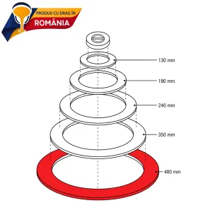 cerc din fonta pentru plita o 480 mm 464336