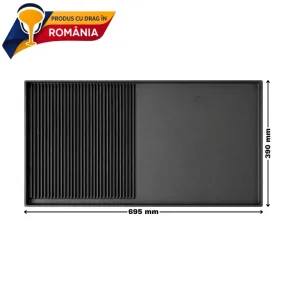 plita din fonta mixta cu bordura 695 x 390 mm 009694