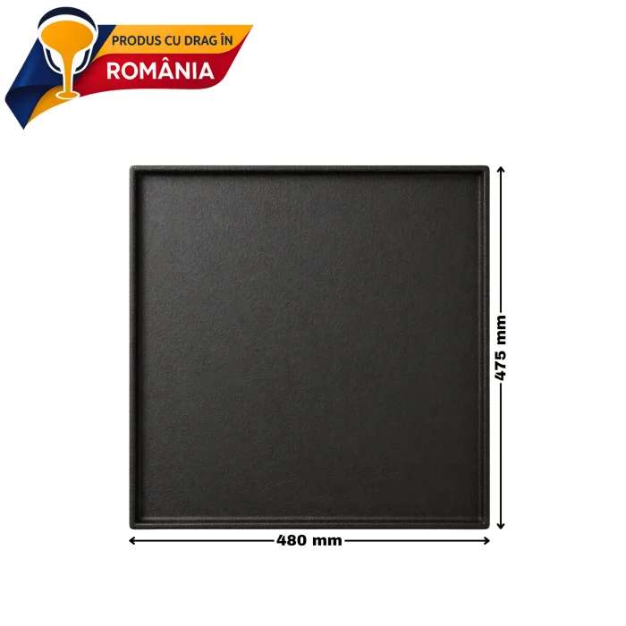 PLITĂ DIN FONTĂ NETEDĂ CU BORDURĂ 480 x 475 mm 4 PLITĂ DIN FONTĂ NETEDĂ CU BORDURĂ 480 x 475 mm - imagine 2