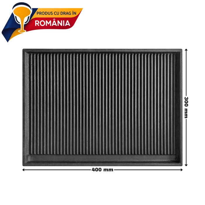 PLITĂ DIN FONTĂ STRIATĂ 400 x 300 mm 6 PLITĂ DIN FONTĂ STRIATĂ 400 x 300 mm - imagine 4